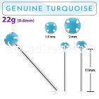 nypge7 925 silver bend it yourself nose stud w turquoise