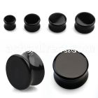 pgshh black onyx double flared stone plug