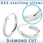 pholb pair hoop earrings round tube diamond cut