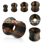 pkbo coconut areng wood striped double flared flesh tunnel