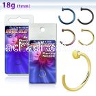 pkcltn anodized steel clip on nose hoop diameter 8mm to 10mm
