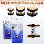 pkmp120 rose gold steel magnetic fake plug w rubber o rings