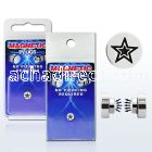 pkmp8 surgical steel magnetic fake plug with star logo