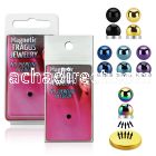 pktg5 magnetic non piercing tragus stud w anodized half ball