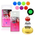 pktg8 3mm magnetic non piercing tragus stud with glow ball