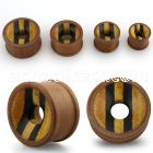 psay double flared tunnel with sawo areng crocodile wood