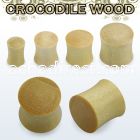 pwy crocodile wood double flared solid plug size 3 25mm