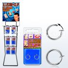 rkclp rack of 72 prs of spring loaded fake clips in blister