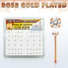 rsbp14xc box w rose gold plated silver nose bone w 2mm crystal