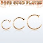rscln20 rose gold plated silver fake nose clip