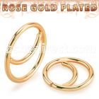 rssea18 rose gold plated silver seamless nose ring moon