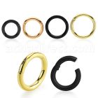 seght10 pvd plated 316l steel hinged segment ring