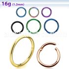 seght16 pvd plated 316l steel hinged segment ring 16g 1.2mm