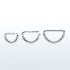 seld16 d shapped surgical steel seamless ring, 16g (1.2mm)