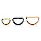 seltd16 pvd plated 316l steel d shaped seamless ring, 16g