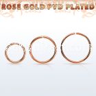 seltt20 rose gold pvd plated surgical steel seamless ring
