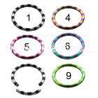 semt14 pvd 316l steel segment ring in two color zebra stripes