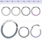 sgsh11 316l steel hinged segment ring cz stones at side