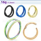 sgtsh12 anodized 316l steel hinged segment ring plaintwisted