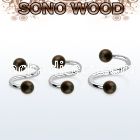 spsn5 organic spiral w 316l steel post w 2 5mm sono wood balls