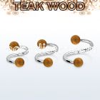 spte5 organic spiral w 316l steel post w 2 5mm teak wood balls