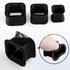 sqsi square silicone double flared flesh tunnel