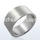 sr125m matte polished stainless steel wide band ring