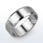 sr145 stainless steel band ring with engravable beveled edge