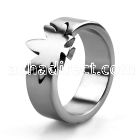 sr157 matte stainless steel cutting ring with marijuana leaf