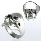 sr267 high polished stainless steel ring with skull figure