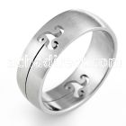 sr290 matte stainless steel cutting ring w cut out triskele