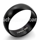srb17 black anodized stainless steel wide band ring