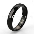 srb18 black anodized stainless steel engravable thin band ring