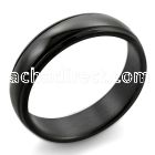 srb19 black anodized stainless steel ring with lined edges