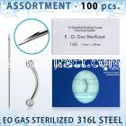 sset01 professional piercing kit steel eyebrow bananas needle