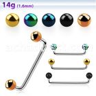 sudbt3 90 polished steel surface barbell with 3mm black balls
