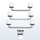 suddi5 90 316l steel industrial surface barbell w 5mm dices