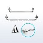 sudicn internal steel surface barbell w 2 3 to 4mm cones