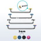 sudite3 internal steel surface barbell w 2 3mm pvd plated disks