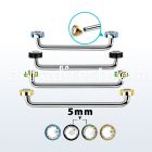 suditjf5 internal steel surface barbell w 2 5mm crystal tops