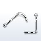 surgical steel nose screw, 20g w 2mm ball shaped top