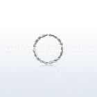 surgical steel seamless ring w a twisted wire design 18g