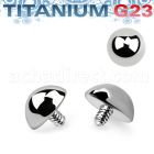 tahb4 4mm titanium g23 half ball shaped dermal anchor top part