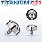 talg5 titanium g23 dermal anchor top part with 8 ball logo