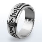 tir11 titanium g23 spinner ring with numbers and letters