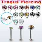 tlbifrd steel internal tragus labret multi crystal top tristar