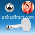 trgs12 bioflex tragus piercing w a sterling silver 2mm ball