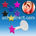 trgs15 bioflex tragus piercing w silver color plated star top