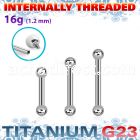 ubbeb25i titanium g23 internal barbell balls