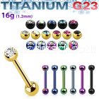 ubbert52 anodized titanium g23 tragus barbell w 3mm jewel ball